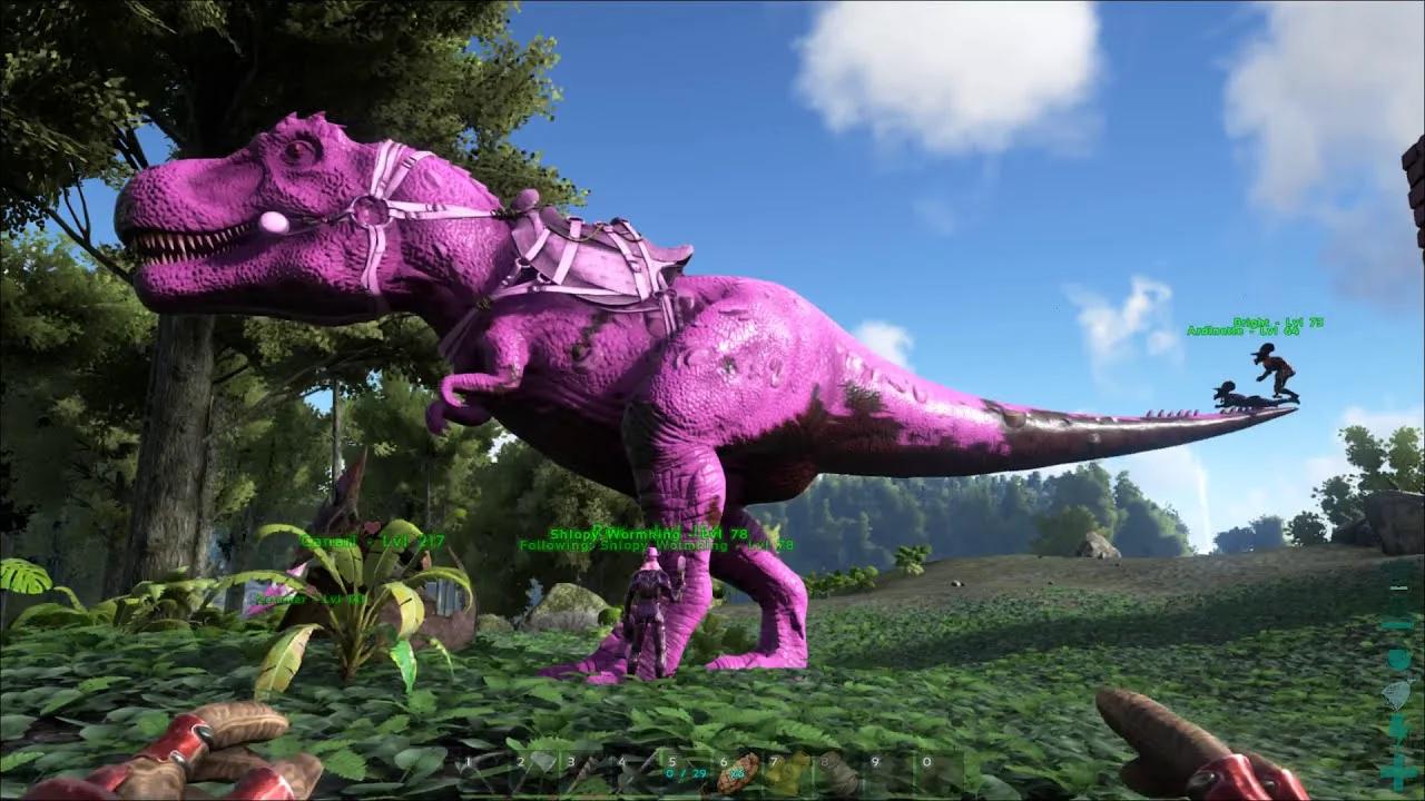 ARK Survival Evolved Painting T-Rex in Pink