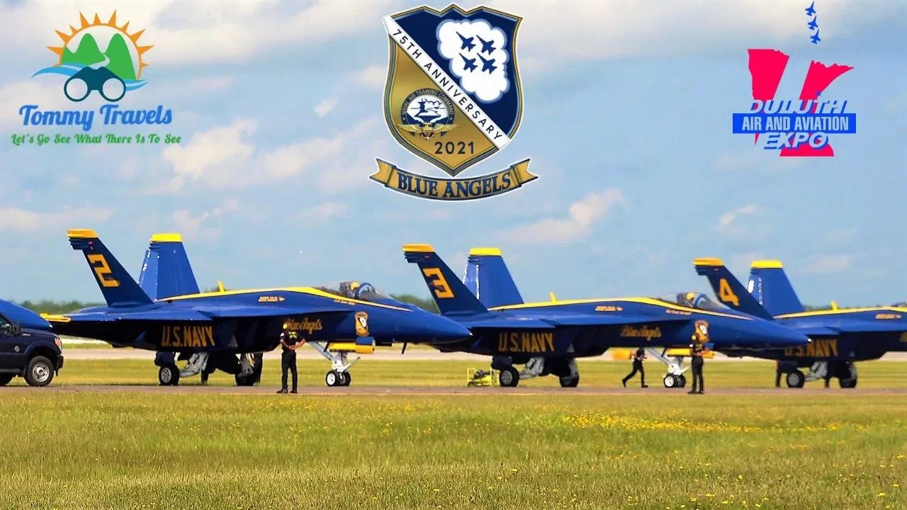 The Blue Angels At The Duluth Air Show Featuring A Plane Racing A ...