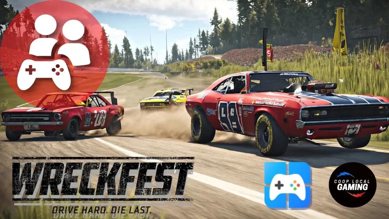 3 Players Racing on Wreckfest Splitscreen in 2023 (Gameplay)