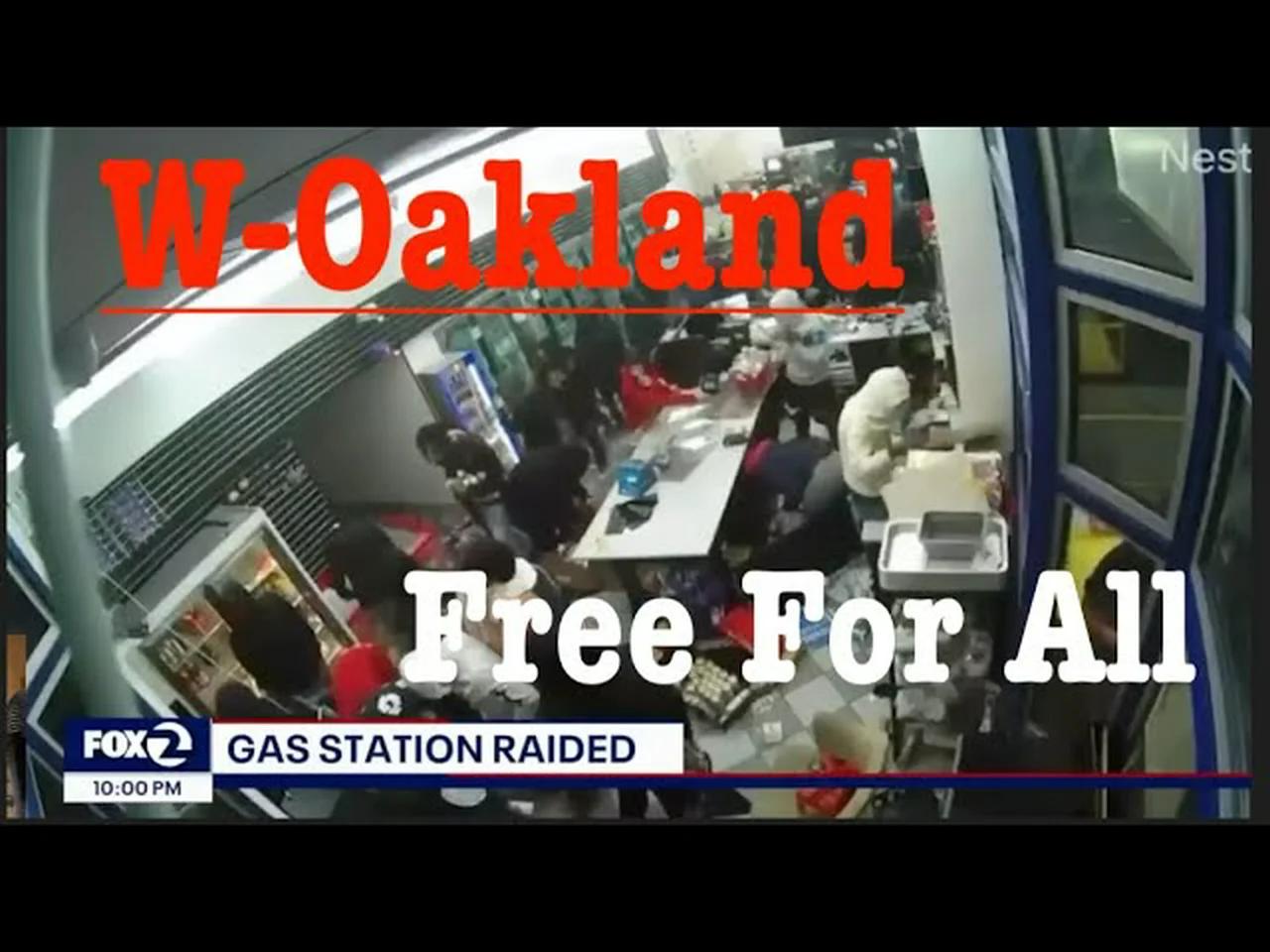 Oakland Gas Station Destroyed By Mob Police Show Nine Hours Later