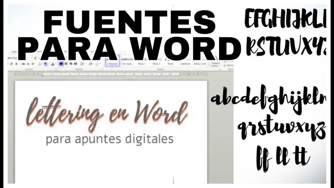 Como descargar letras y fuentes a Word - Powerpoint | LETTERING ...