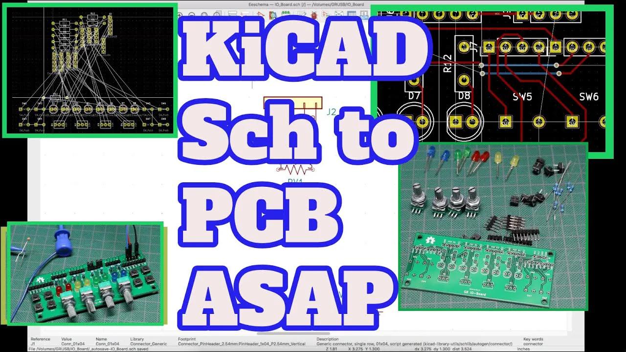 KiCAD Schematic and PCB - Quick Design Example and Build