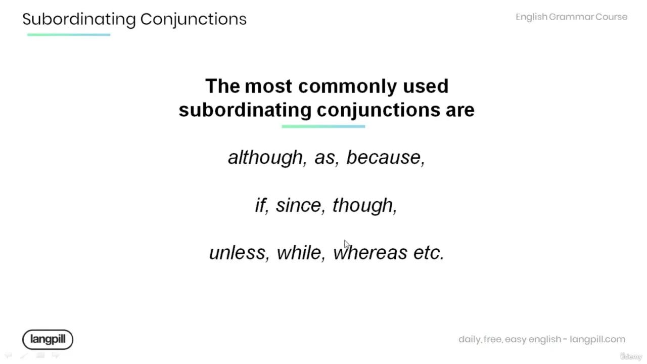 001 learn it subordinating conjunctions