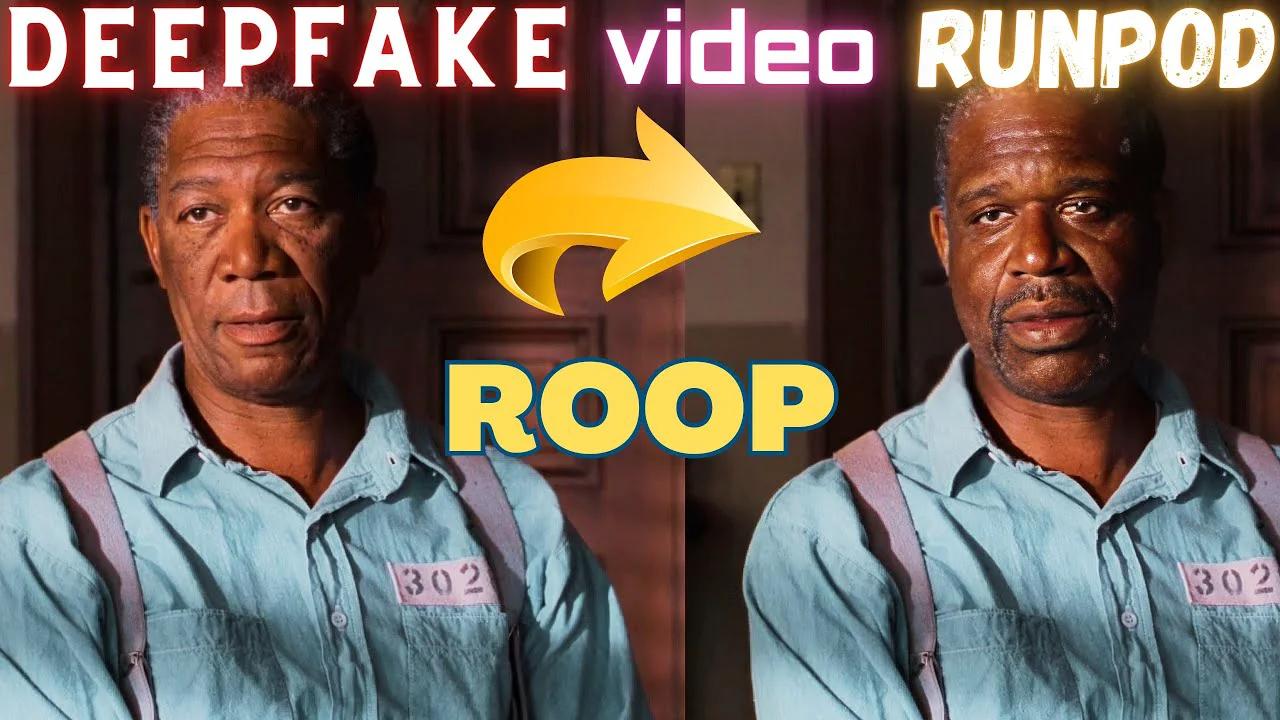 How to use roop deepfake on runpod step by step tutorial with custom