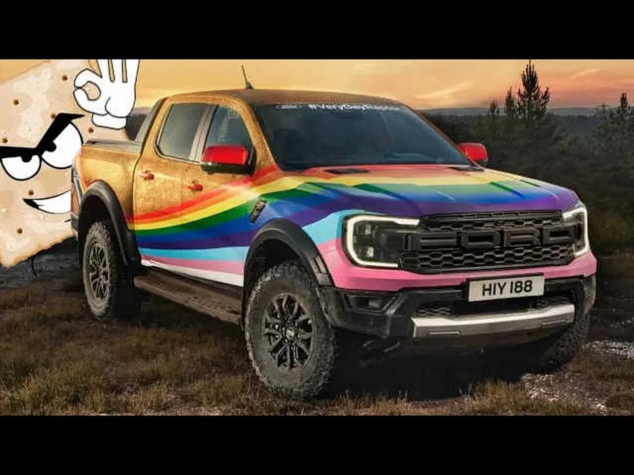 Ford Commercial Features LGBT Colored "Very Gay Raptor" Truck