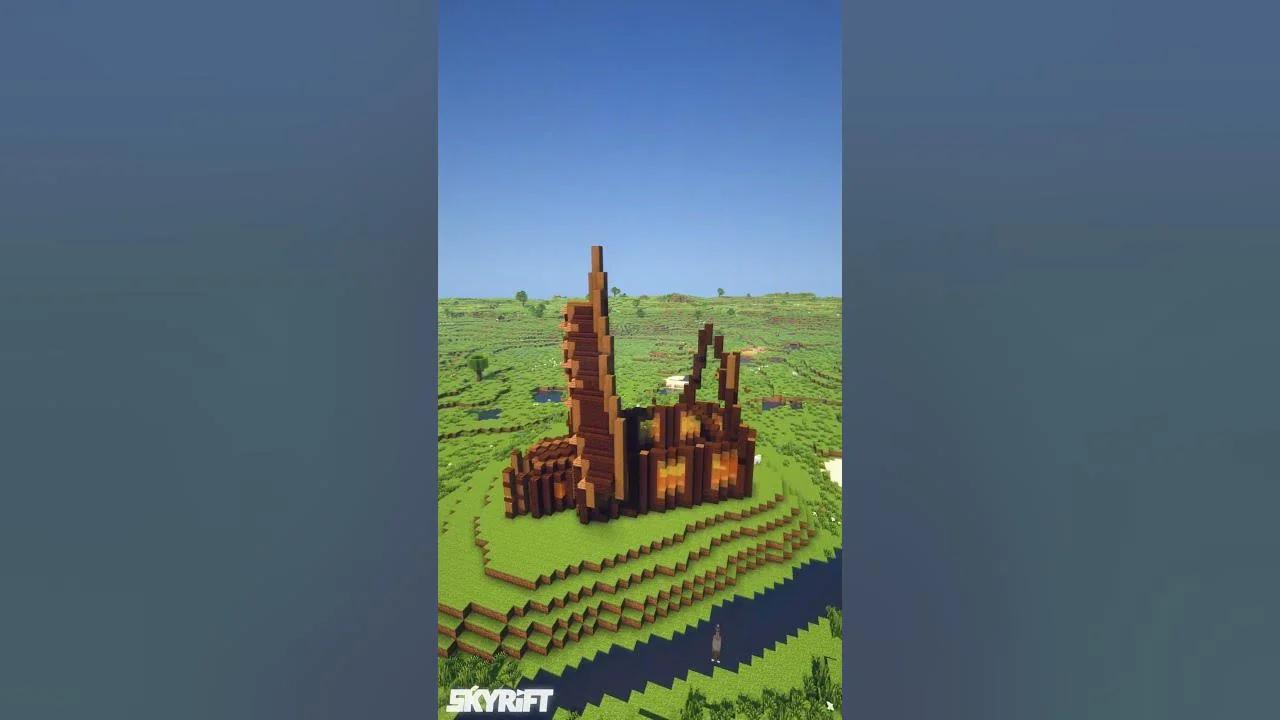 Big Minecraft Hut | #Shorts Timelapse