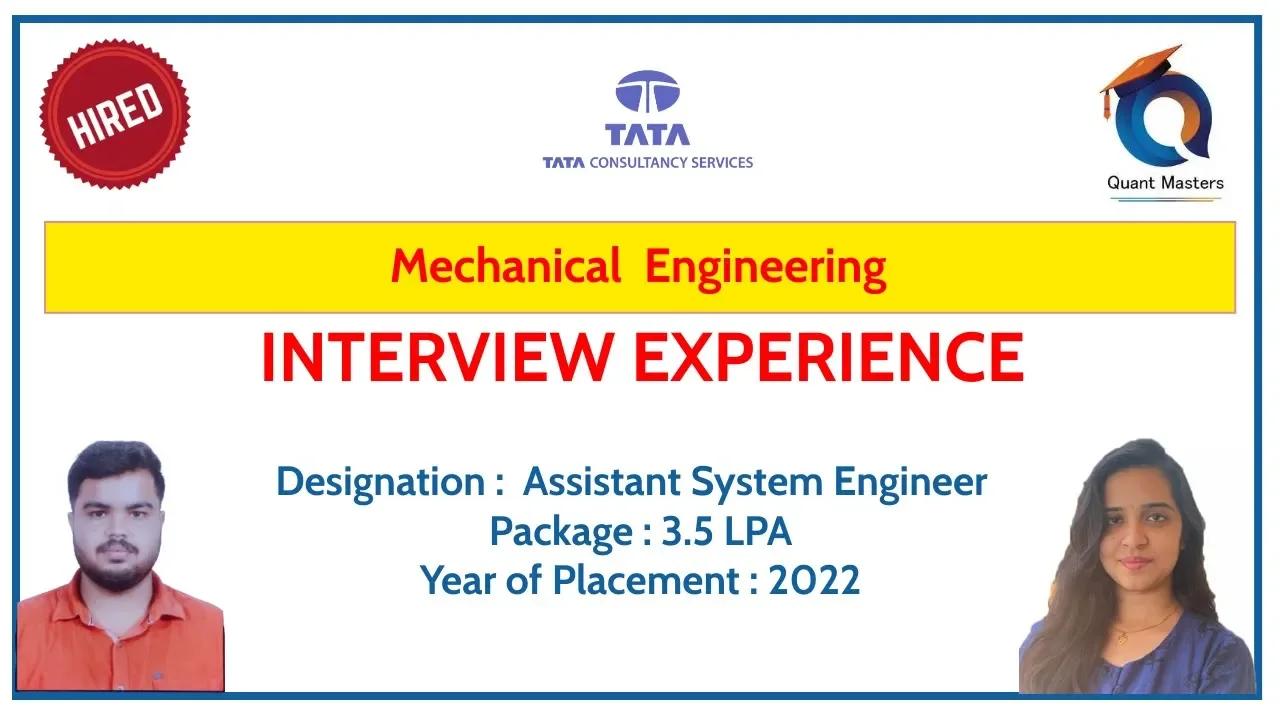 Tcs Interview Experience 2022 Designation Assistant System Engineer