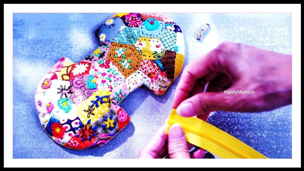 DIY Fabric Scraps Sewing Project✂✂✂ ┃HandyMumLin Pouch sewing Tutorial