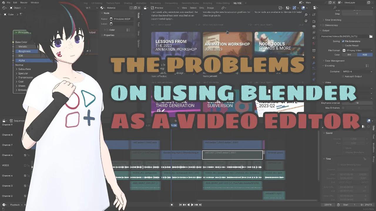 blender video editing remove green screen