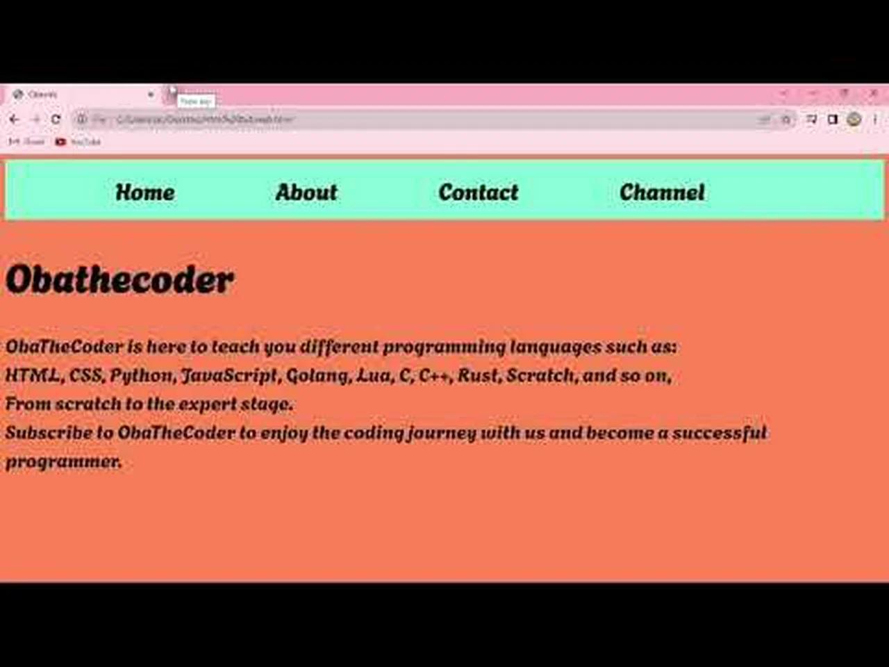 How To Create Website In HTML & CSS | Website In HTML& CSS