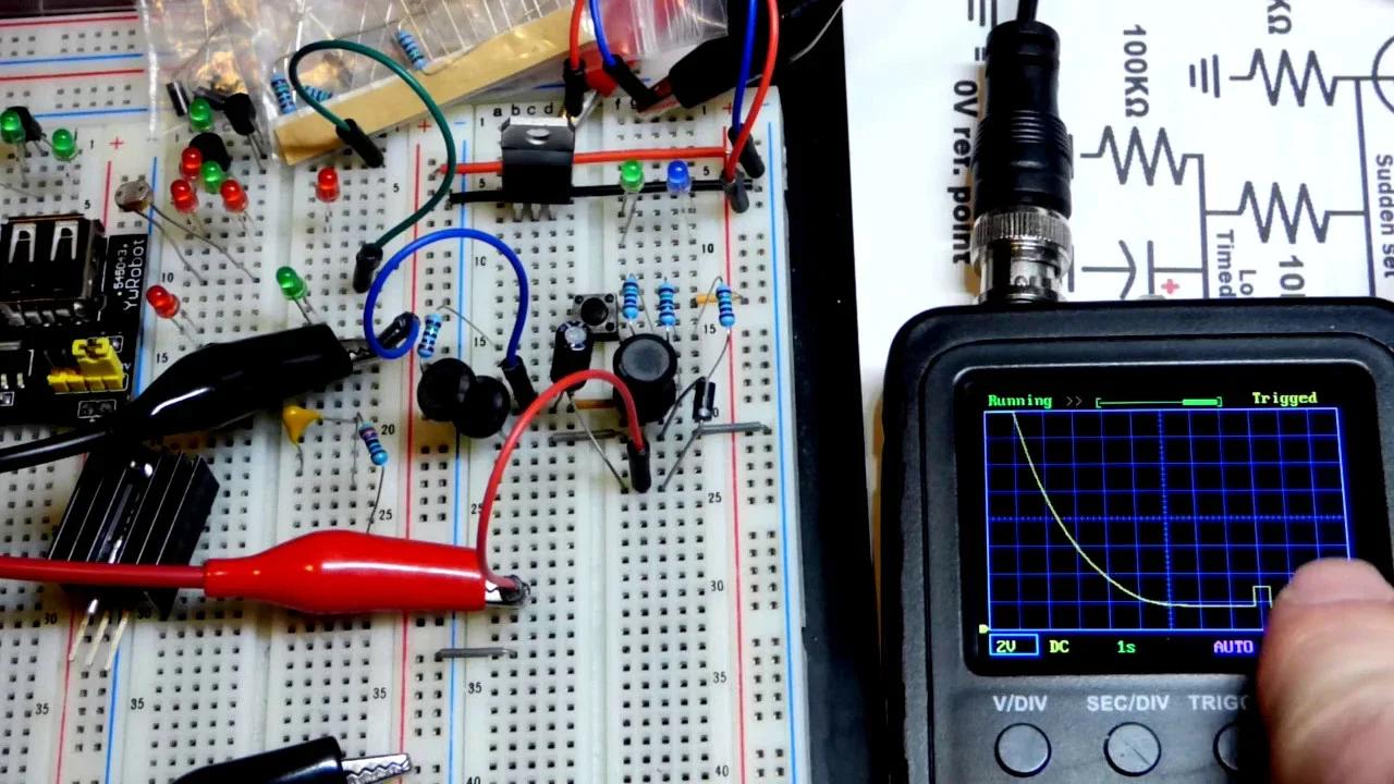 Simple inductive kickback voltage booster demonstration circuit by