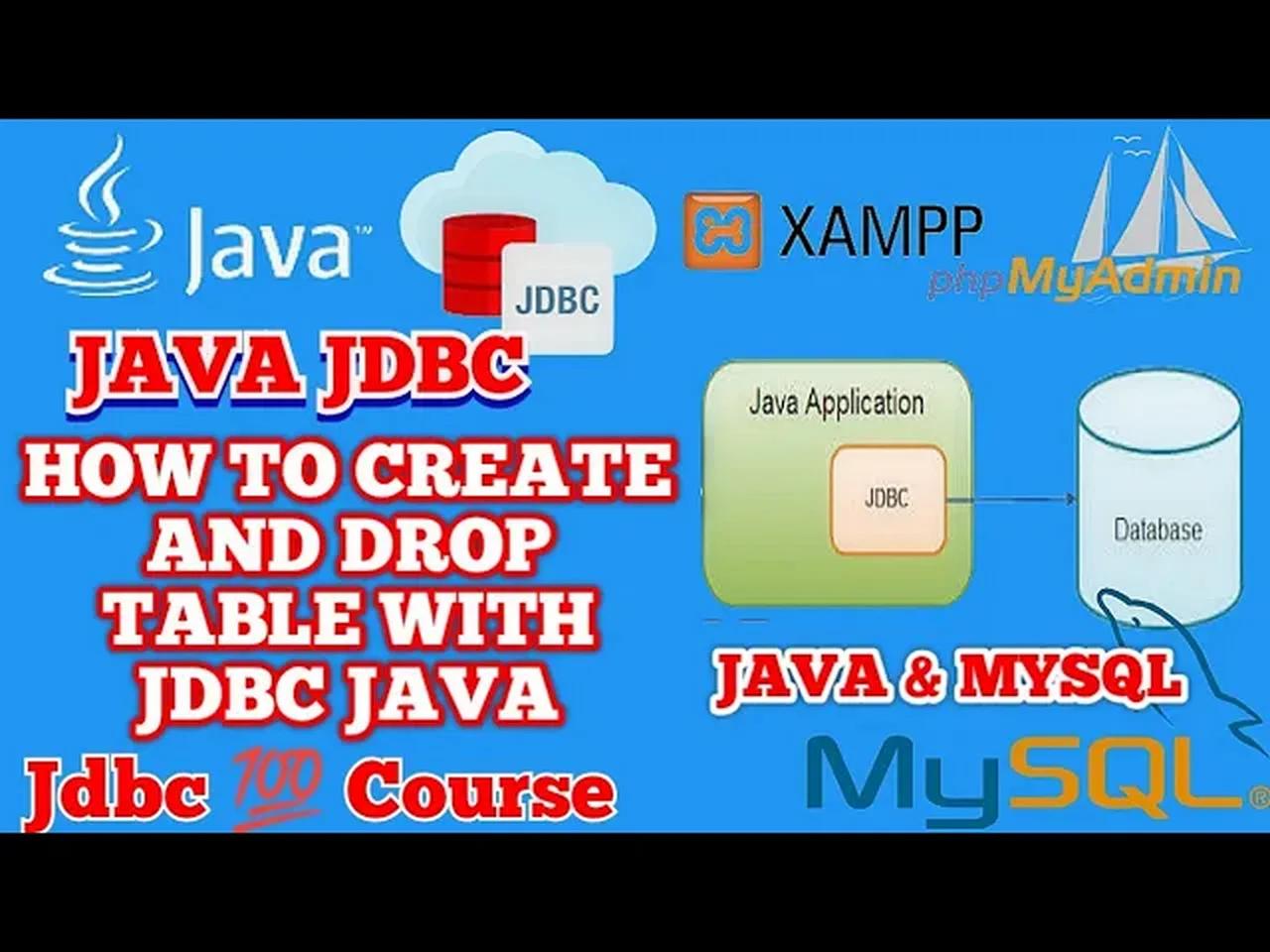 How to Create and Drop Table in Java | Jdbc | Java and MySQL