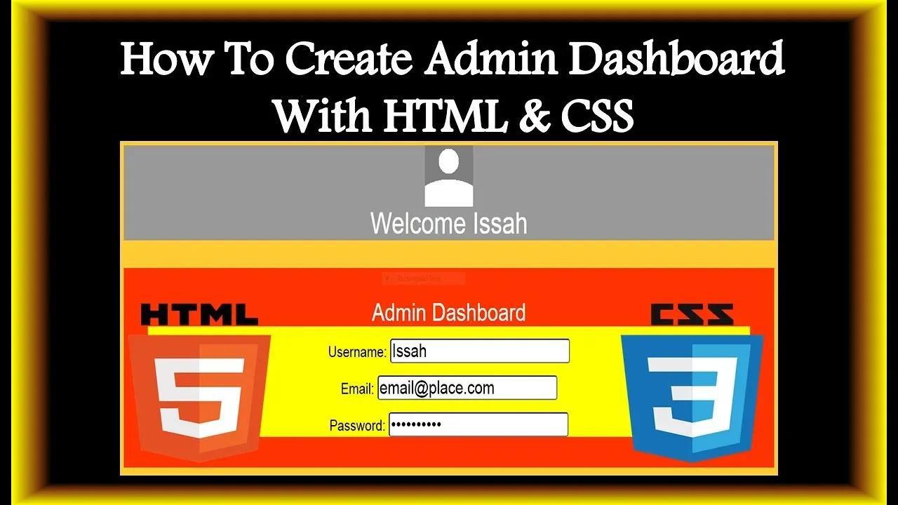 HTML & CSS Tutorials For Beginners | Creating Admin Dashboard With HTML ...