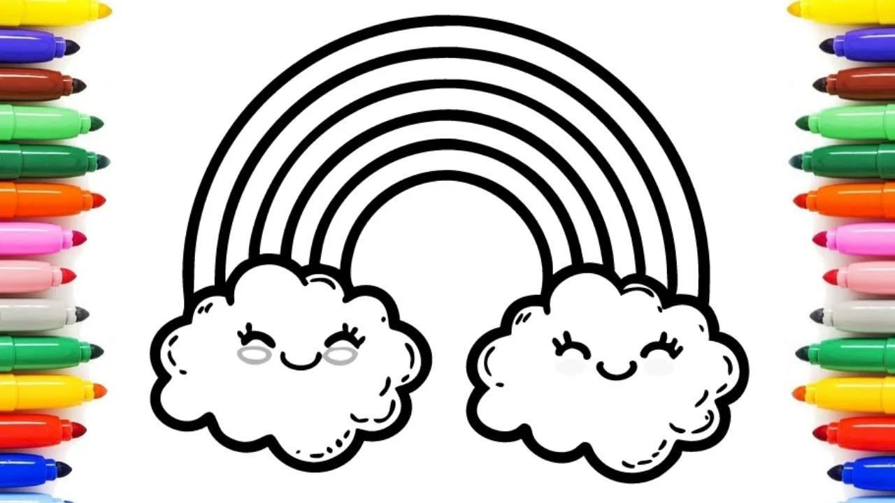 How To Draw Rainbow рџњ рџћљ Cute Rainbow Drawing And Coloring рџ ґрџџўрџ µ Cute Drawings