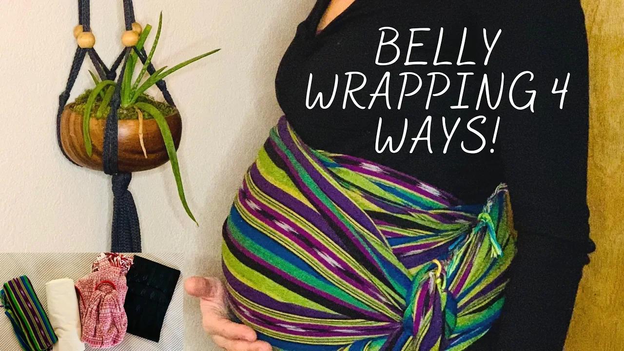 Pregnant Belly Wrapping 4 Ways | Hip and Back Support for Pregnancy ...