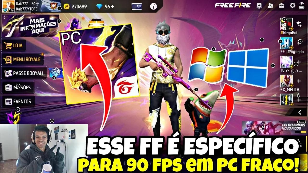 como instalar free fire em pc fraco windows 7