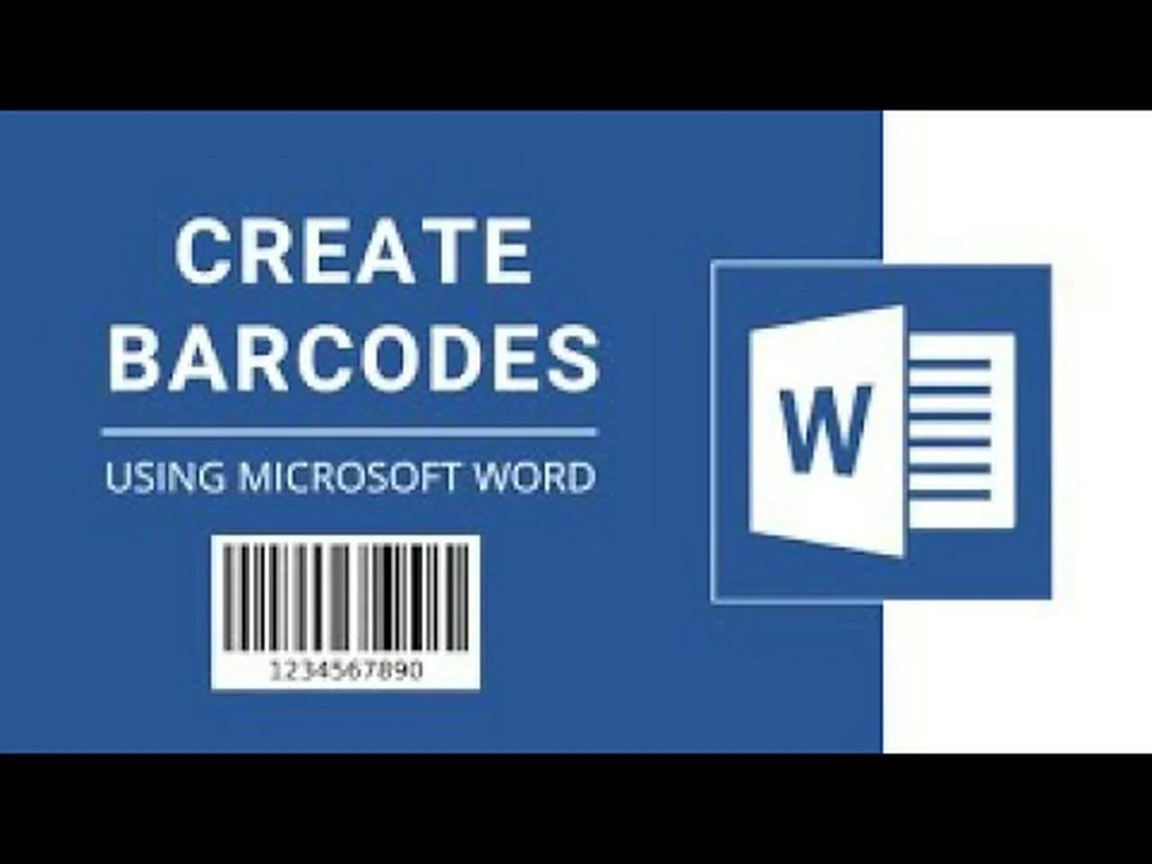 How to create your own barcodes in microsoft word