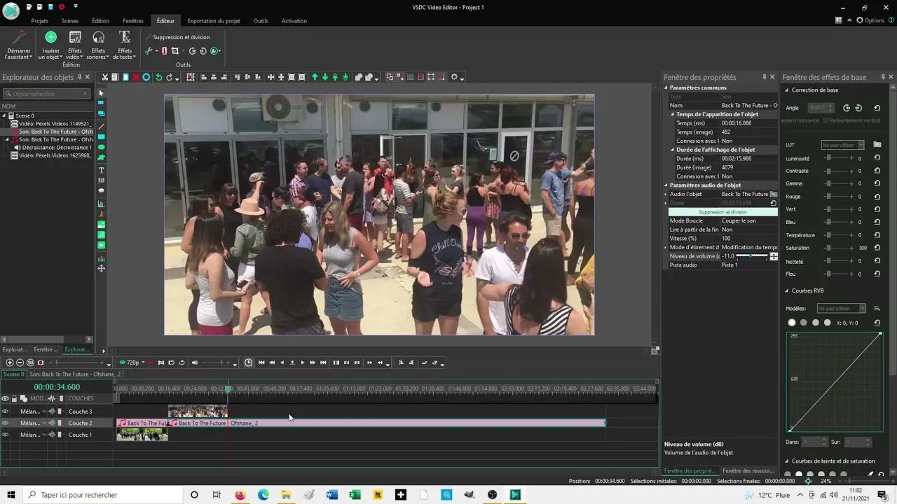 Vsdc free vid o editor comment jouer avec le son tuto rapide et simple