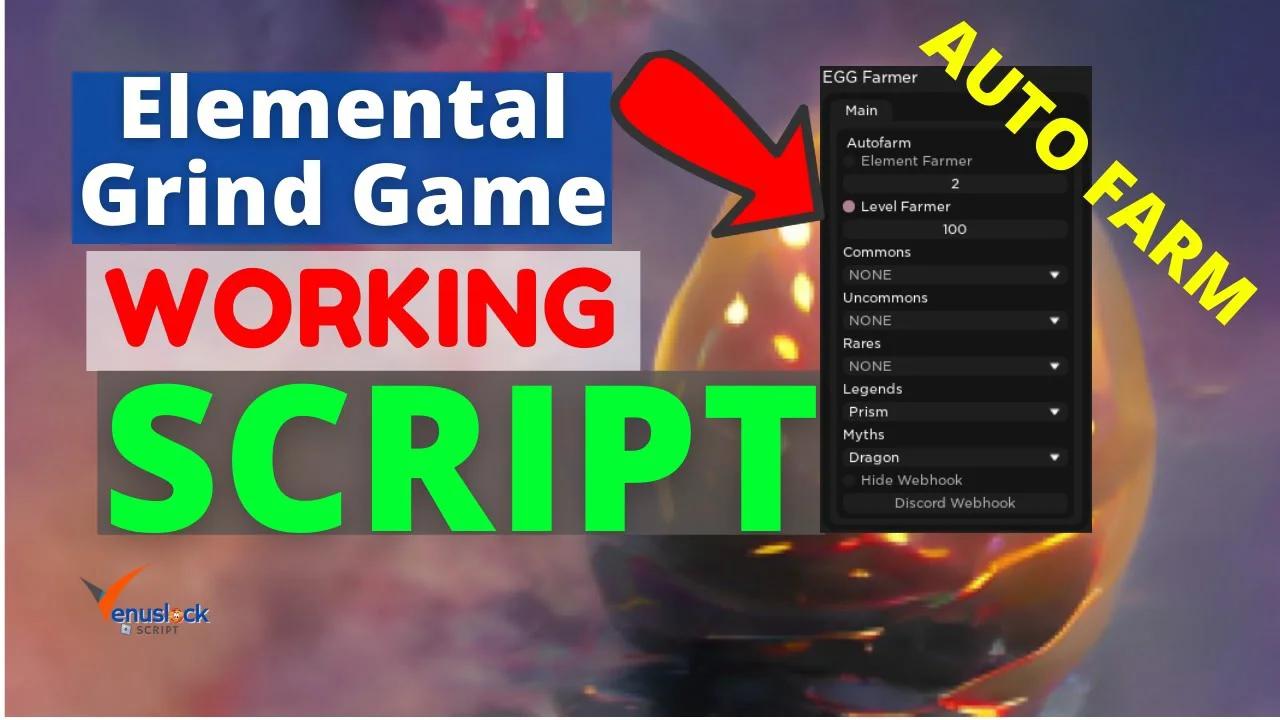 Elemental Grind Game Script GUI 2022 | New Auto Farm | ROBLOX 