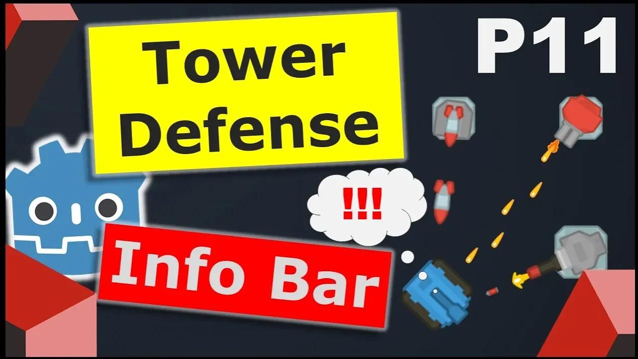 Make a Tower Defense Game in Godot | Part 11 - Info Bar, Health, Money ...