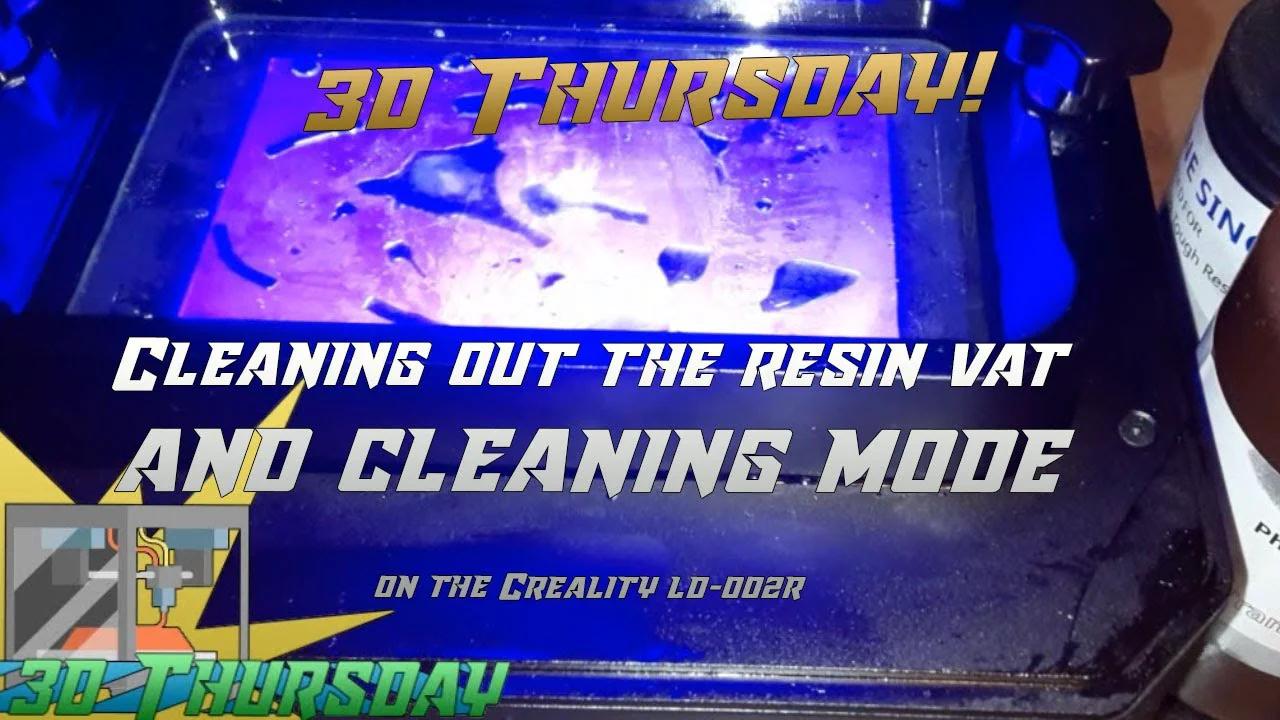 Cleaning a 3d printers resin vat 3DThursday Creality LD002r