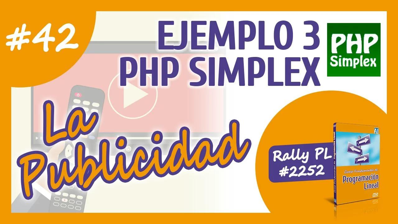 42 optimizando con php simplex ejemplo 3 programaci n lineal