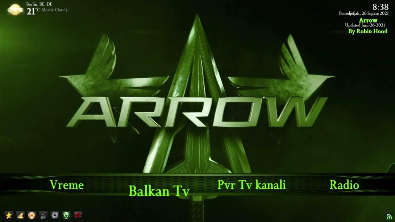 Besplatni tv kanali Kodi Balkan Robin Hood Arrow add on
