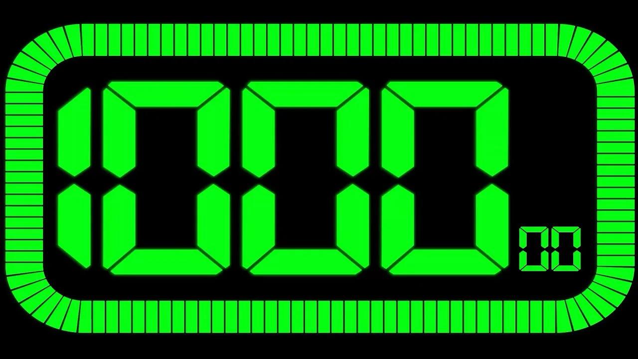1000 SECOND Digital Countdown Timer With No Copyright Relaxing Music.