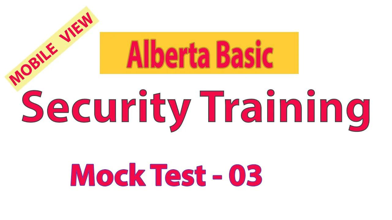 Alberta basic security license training exam mobile view abst mock test 03