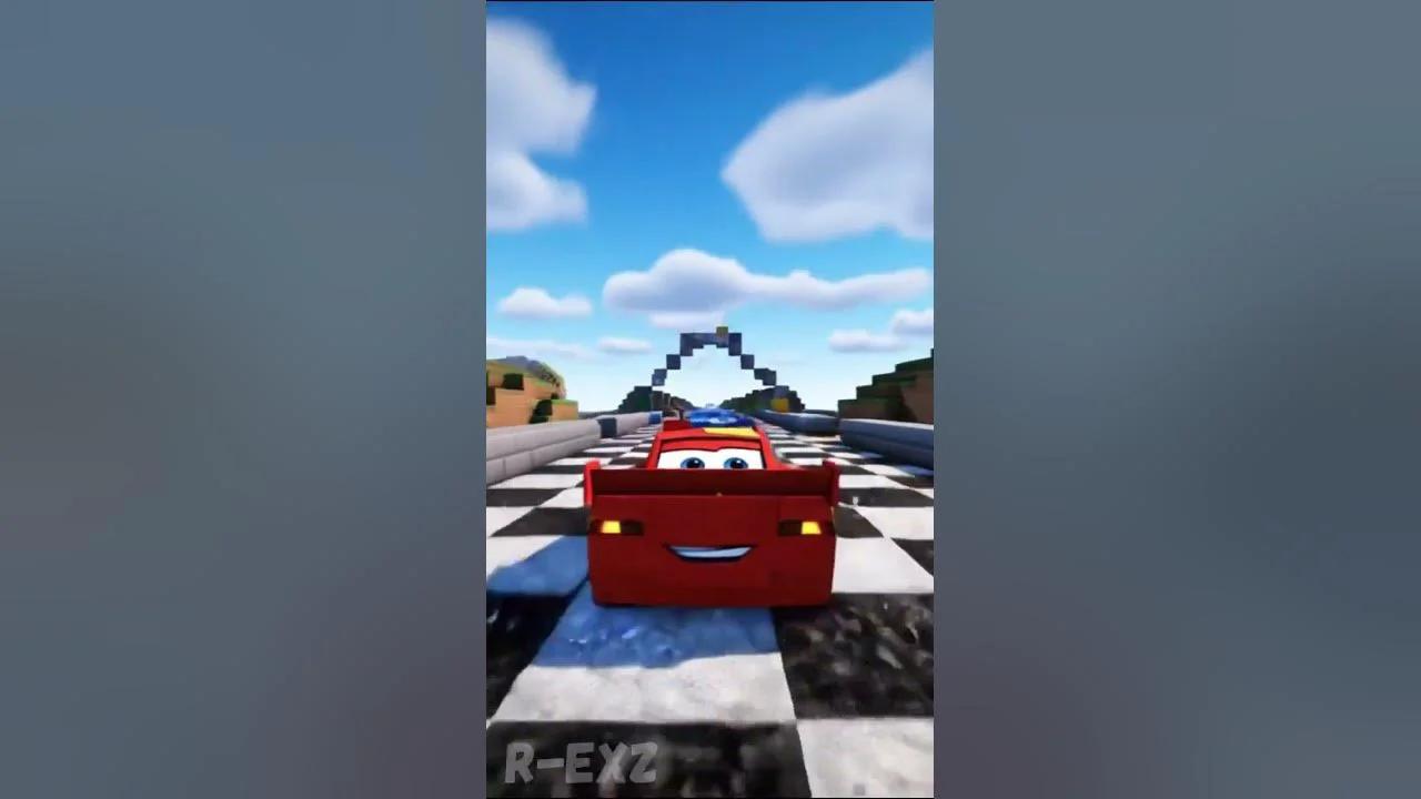 Lightning McQueen Driving in #minecraft #shorts
