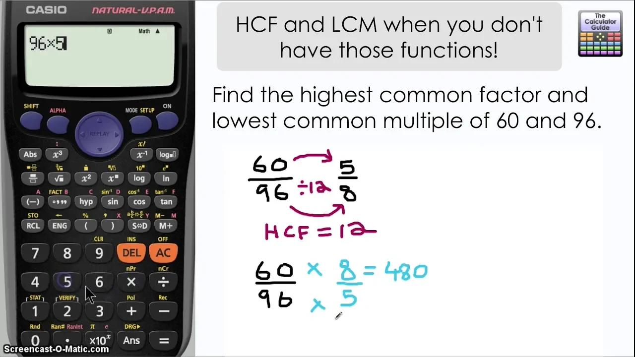 Find Highest Common Factor & Lowest Common Multiple - No GCD/LCM button ...