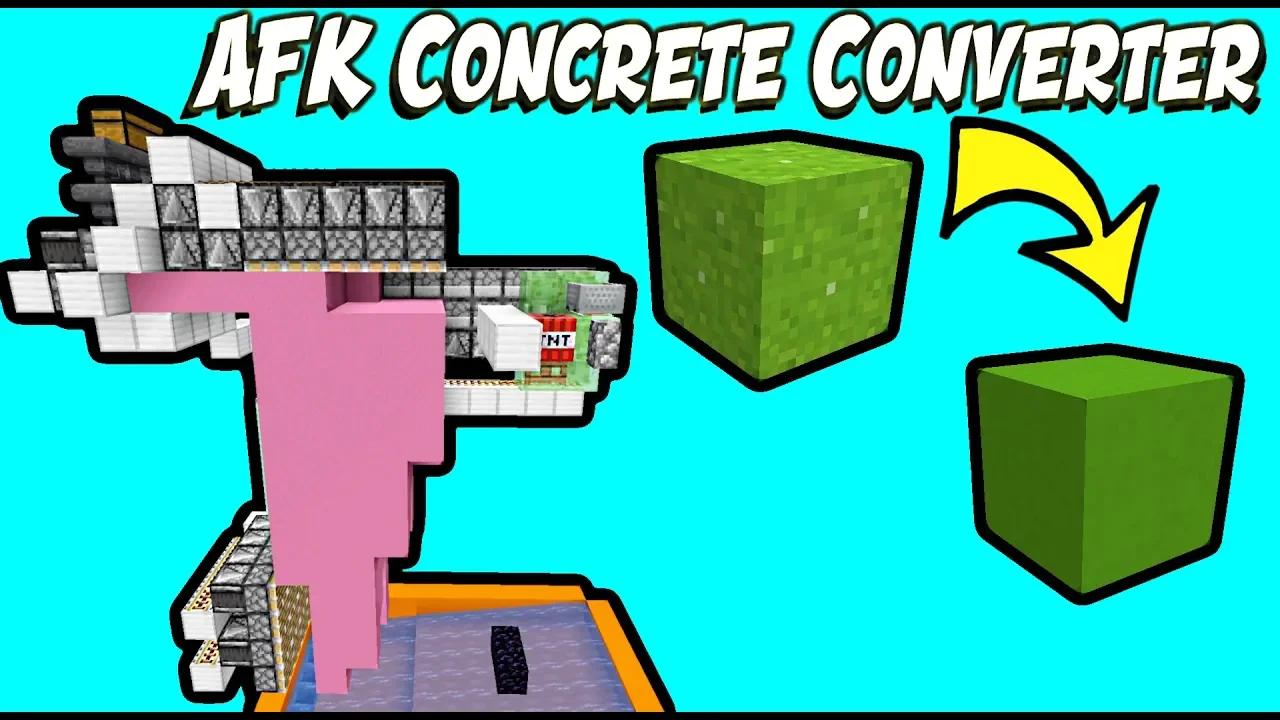 Simple & Fast AFK Concrete Maker (30 minute build) | Minecraft [CHECK ...