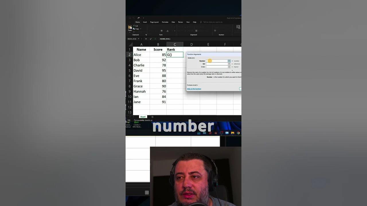 How To Rank A List Of Numbers In Excel