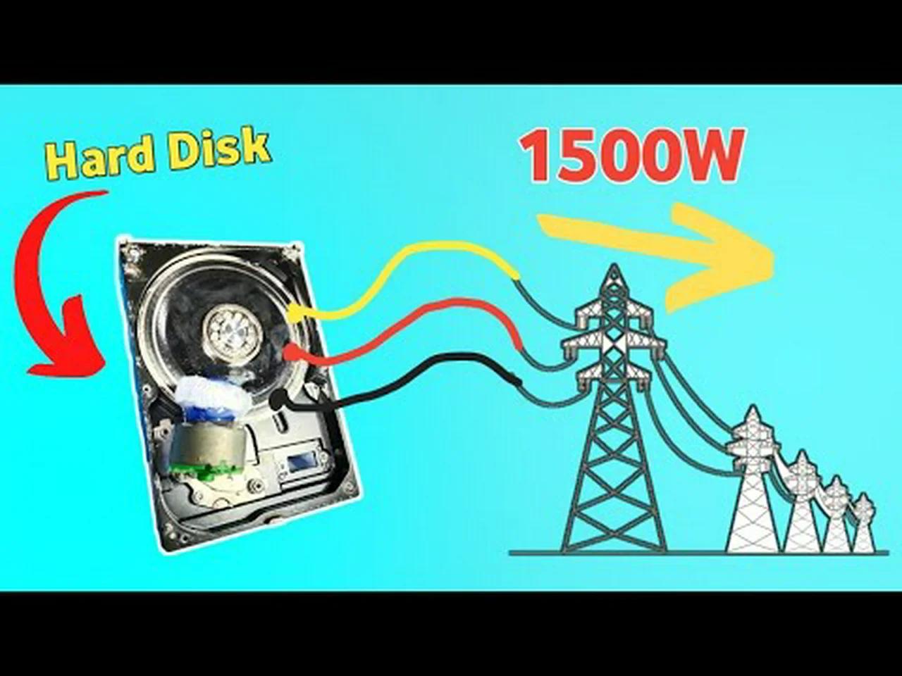 How To Generate Infinity Energy Electricity With Dynamo Motor Hard Disk