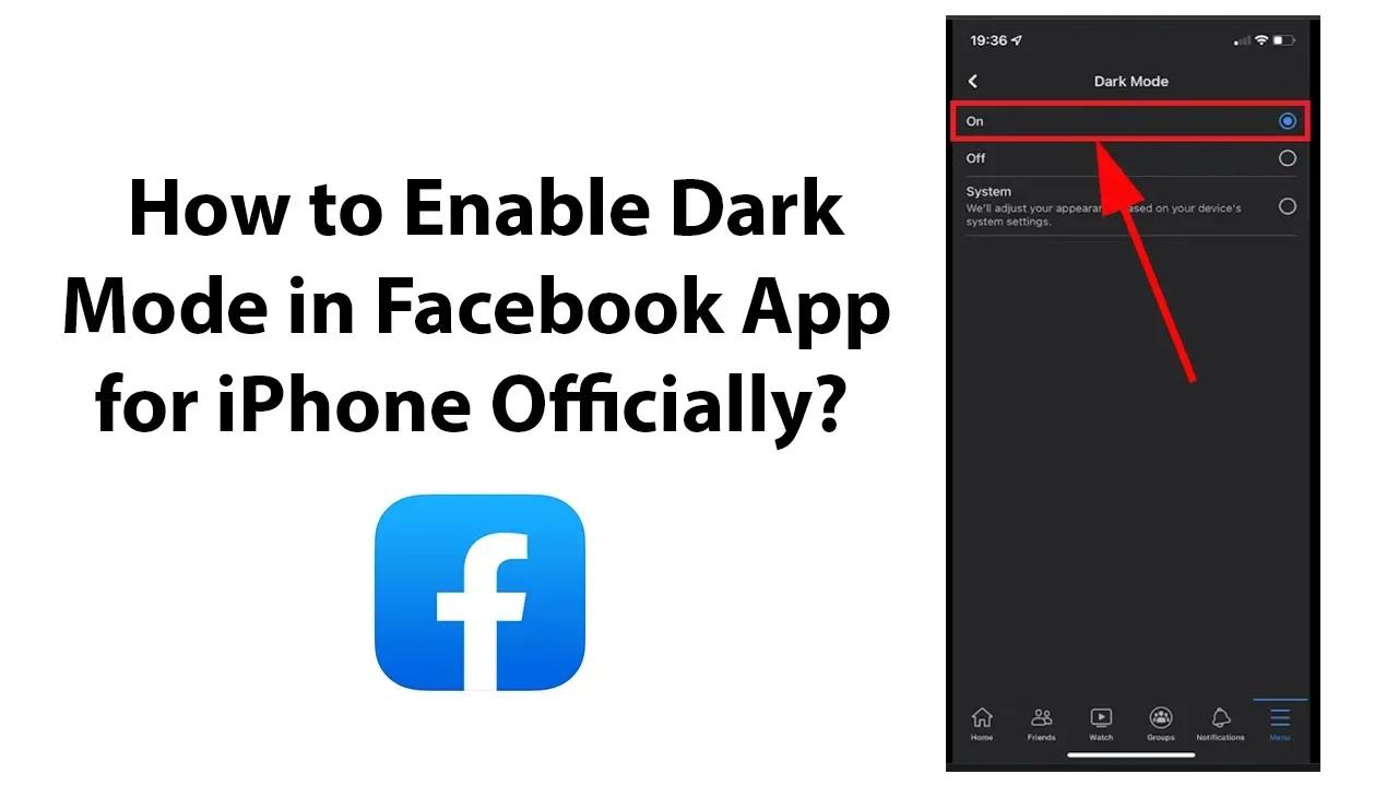 facebook dark mode ios 16
