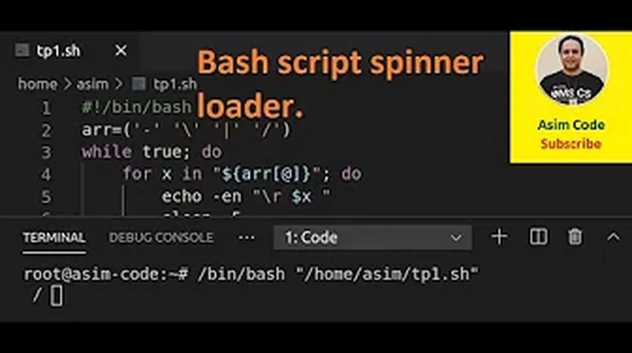 Bash script spinner loader
