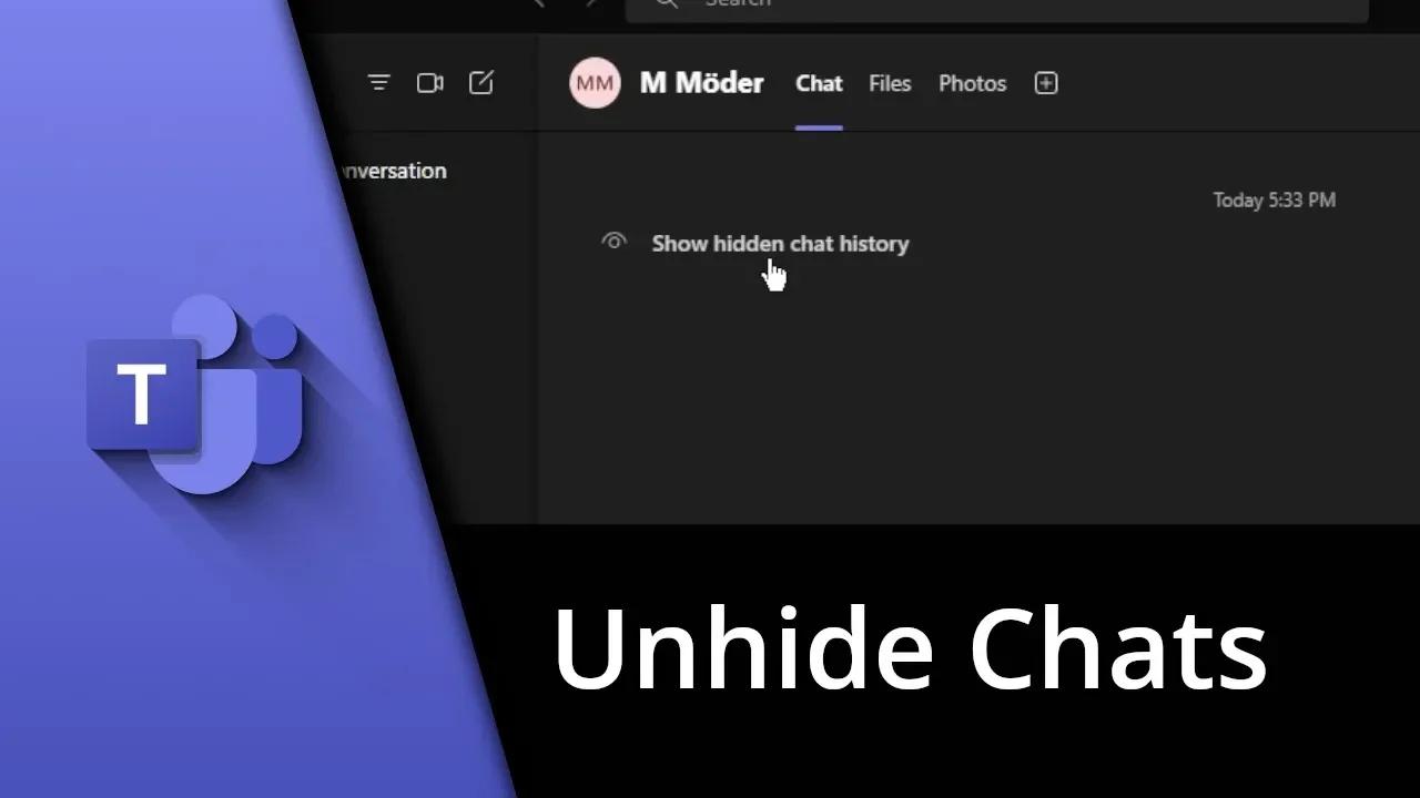 How to unhide chats in Teams Tutorial