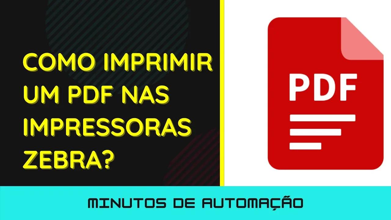 Como IMPRIMIR UM ARQUIVO PDF na Impressora Zebra?