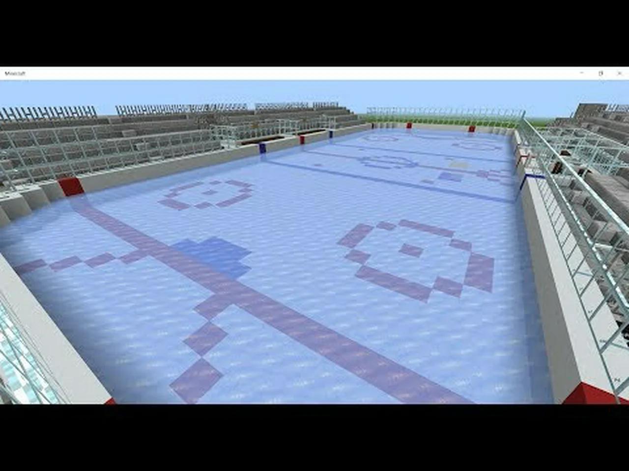 How to make an NHL sized hockey rink in Minecraft