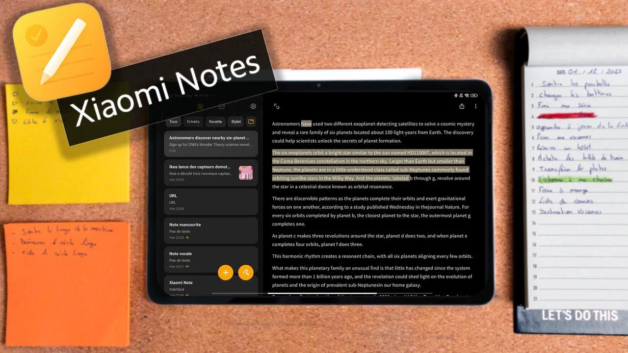 Xiaomi Notes : Rien à Envier à Apple Notes