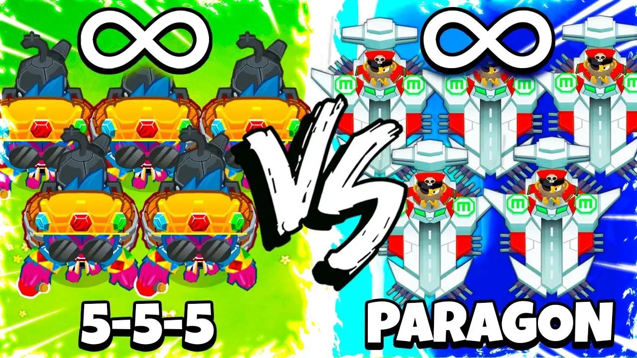 Infinite 555 Crosspath VS Unlimited Paragons (Modded BTD 6)