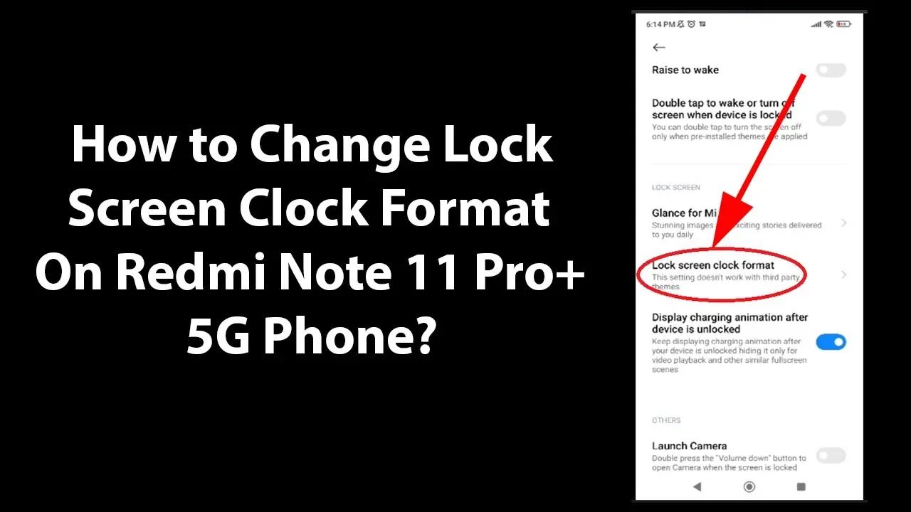 How to Change Lock Screen Clock Format On Redmi Note 11 Pro+ 5G Phone?