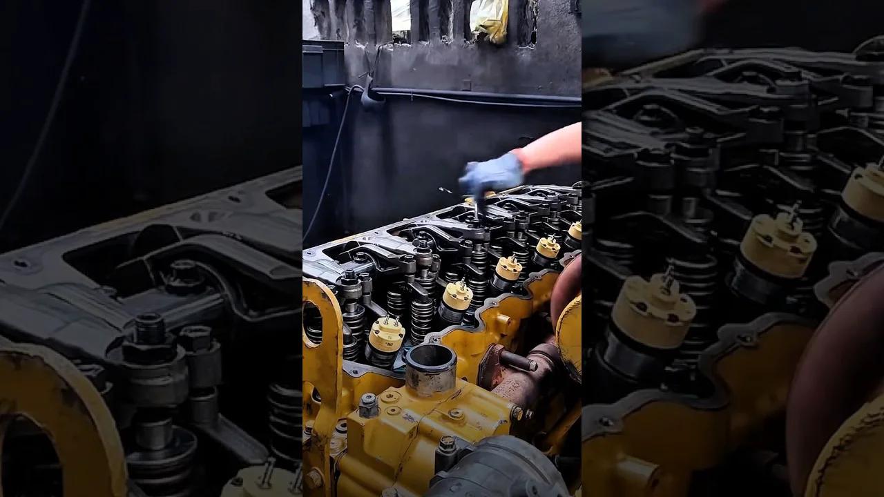 Assembling Caterpillar Engine, Engineering in Action#caterpillar # ...