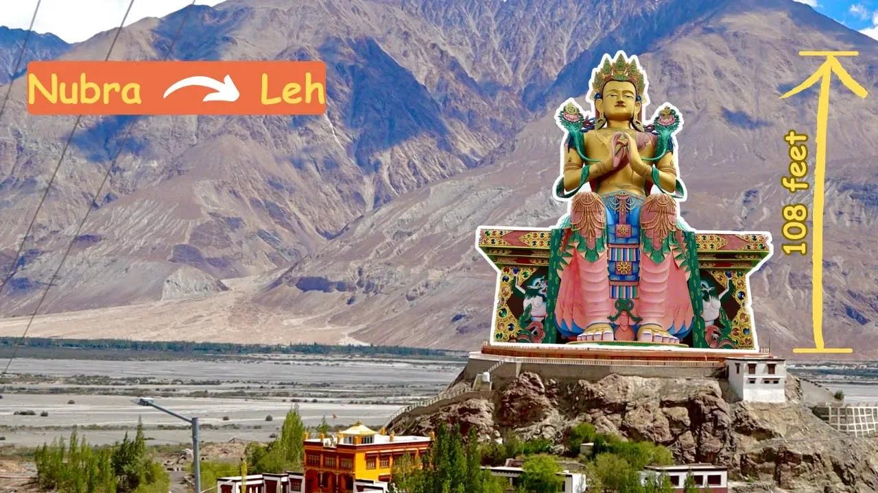 Diskit Monastery - Oldest of all 108 feet tall Statue of? 🗿| Nubra ...