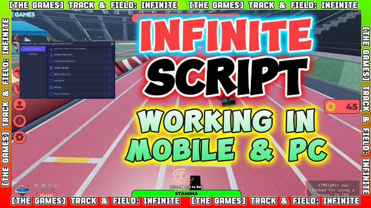 Roblox track and field infinite op script walk speed bypass auto