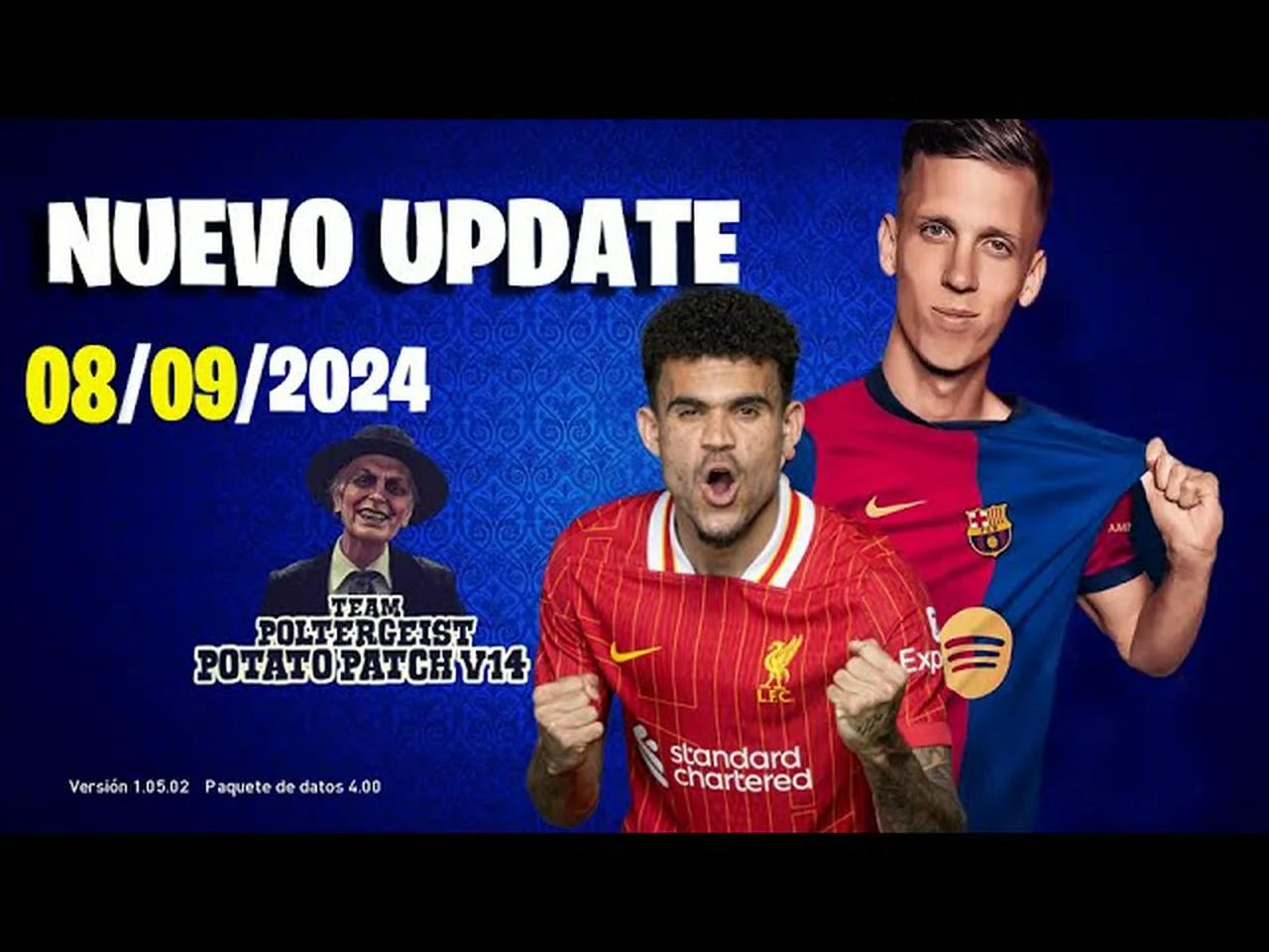 Nuevo update potato patch v13 5 efootball 2025 ps3