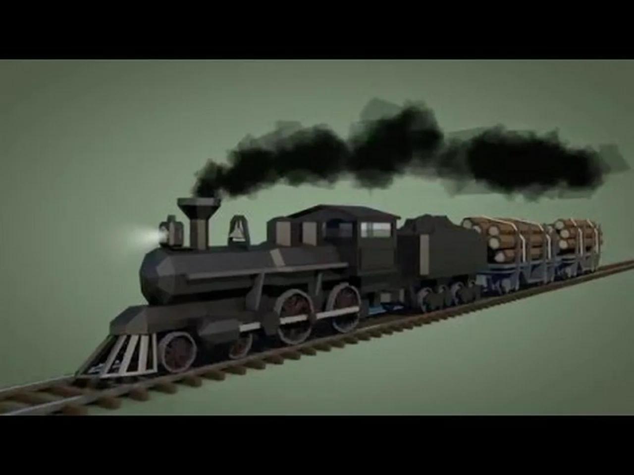 Low Poly Train Animation