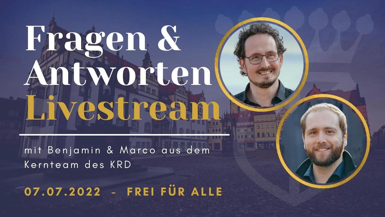 Fragen und Antworten Livestream mit Marco & Benjamin