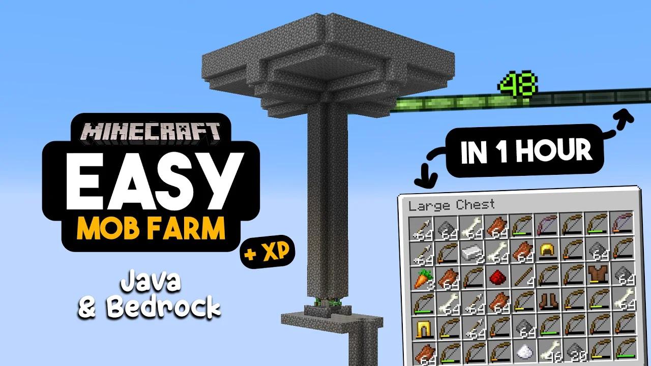 EASIEST Mob XP Farm in Minecraft - 1100 Items Per Hour - Java and ...