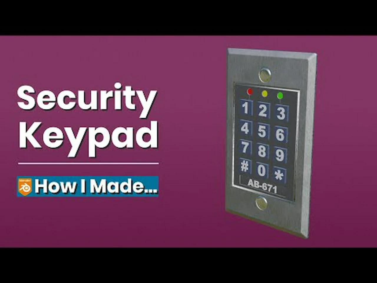 How I made a security keypad in Blender [3.3] | 3D Modeling